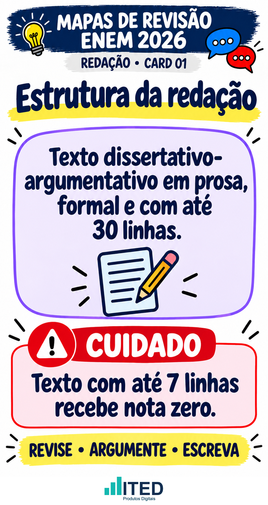 Exemplo de card de Reda&ccedil;&atilde;o para celular